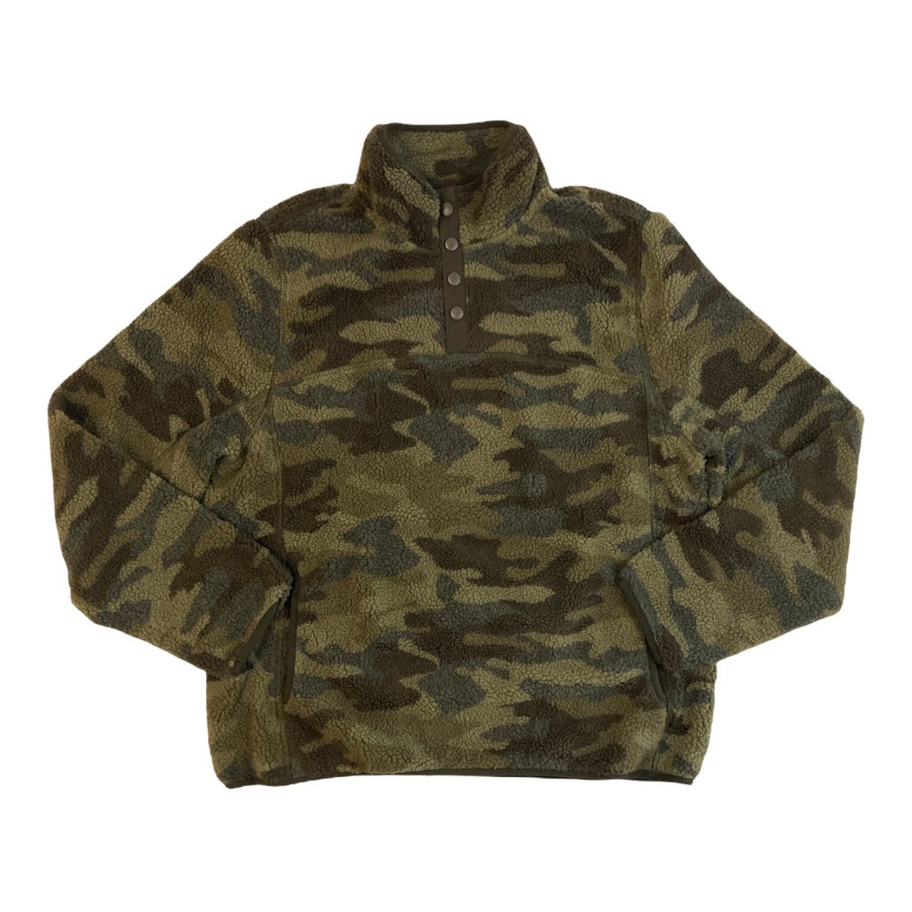NWT Men's Camo MEMBERS‎ MARK Alpine Sherpa Pullover Size Small